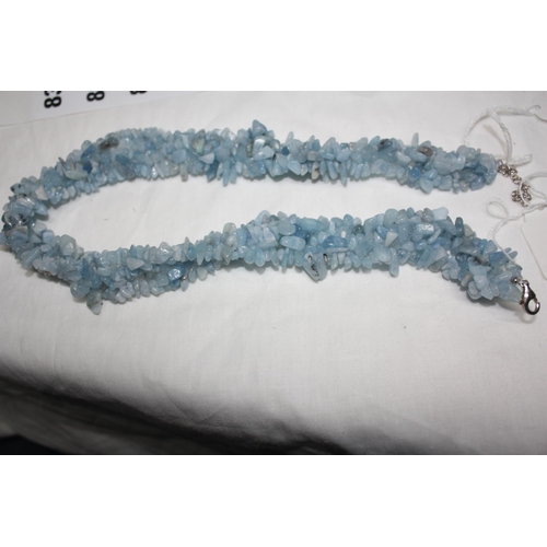 834 - Blue coral style necklace