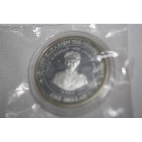 839 - Barbados proof silver 1 dollar coin 1995