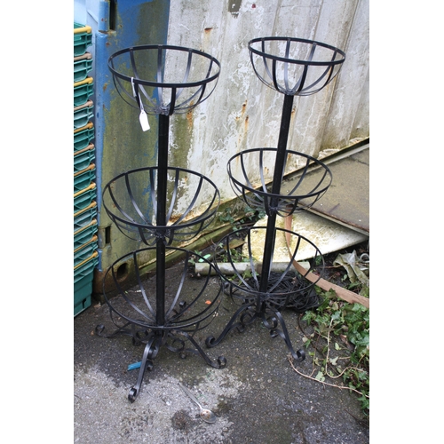 67 - Pair 3 tier plant stands 37