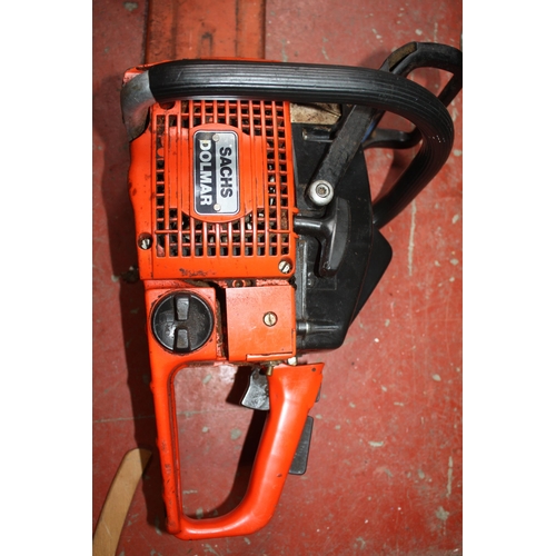 289 - Sachs Dolmar chainsaw in full working order- needs new rubber bush as per 2nd picture