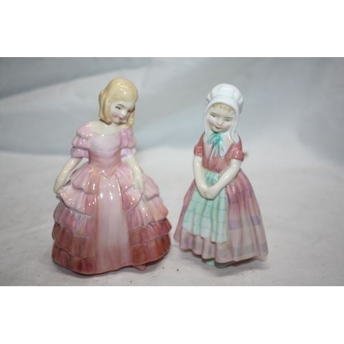 536 - 2 small Royal Doulton figures Rose & Tootles tallest 5