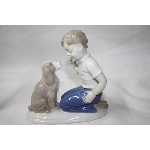 526 - Lladro style boy with dog 5