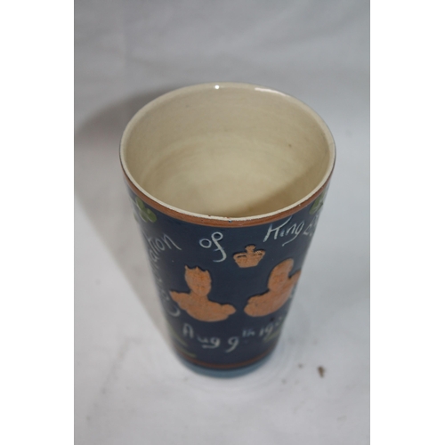 548 - 1902 Aller Vale Coronation beaker 4 1/2