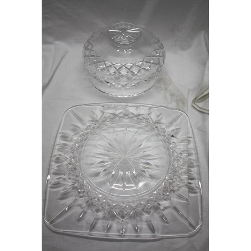 704 - Large Waterford glass dish 11 3/4