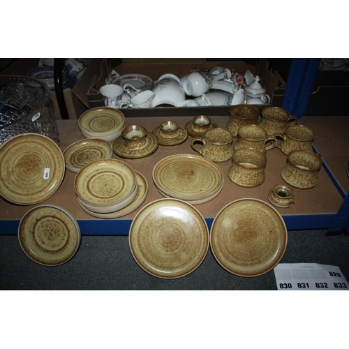 829 - Collection cups, saucers & plates - odd chip