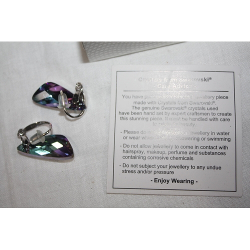 1133 - Silver & Swarovski earrings