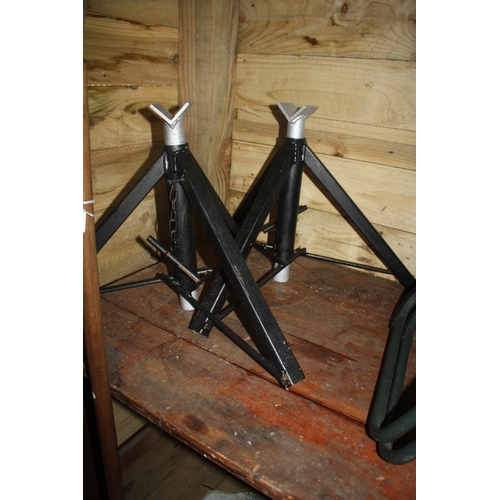 83 - Pair homemade axle stands