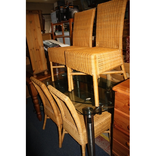 1698 - Glass topped rectangular table with slide out leaves 29 1/2