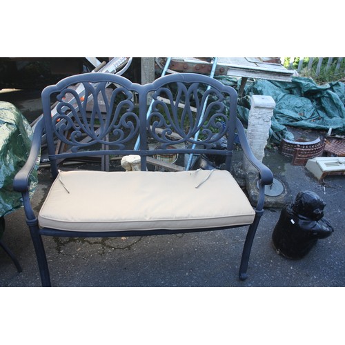 174 - Aluminium 2 seater garden bench 44