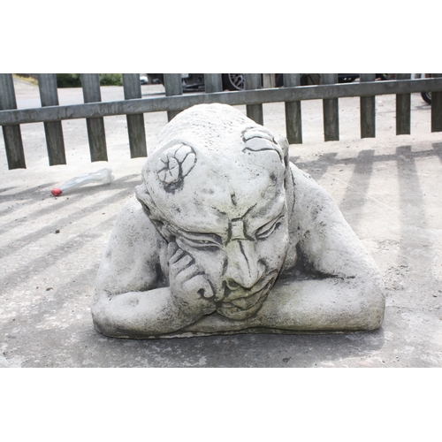 13 - Darker concrete gargoyle looking left 12