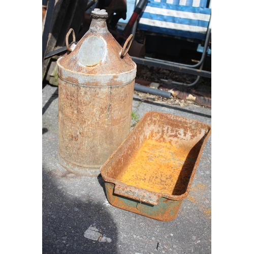 56 - Vintage lamps & oil container 22