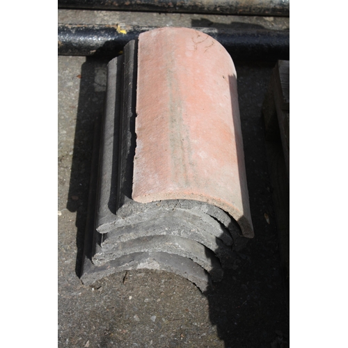 72 - 6 assorted roof ridge tiles 10