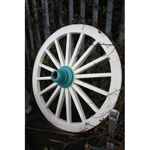 148 - Large painted cartwheel 46