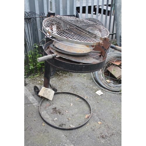 111 - Large metal barbecue a/f