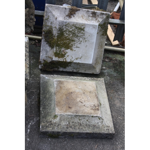 132 - 2 concrete multiple use plinths 4 1/2