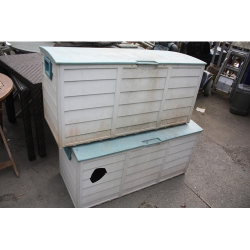 151 - 2 plastic garden storage bins 21