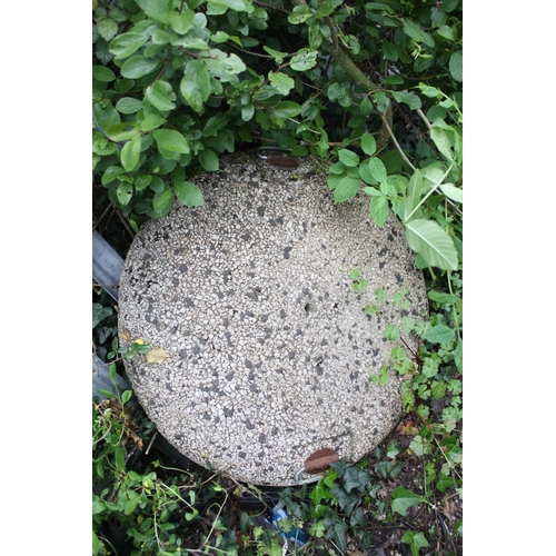 162 - Large 2 handled circular concrete base 26