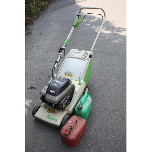 260 - Viking MB400 petrol mower & box- in working order complete with 2 fuel cans