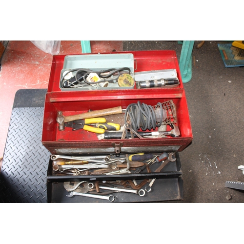 336 - Box tools, lead light etc