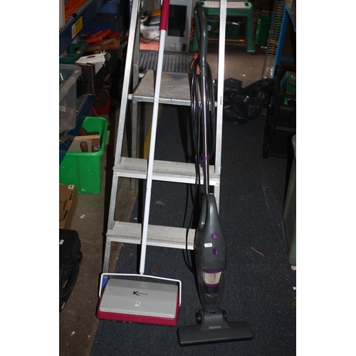 413 - Small electric hoover & floor sweeper