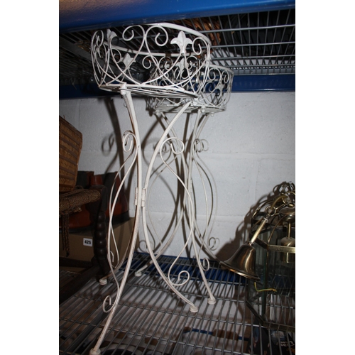 514 - Pair metal plant stands 23