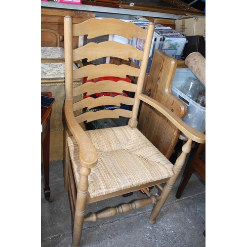 1731 - Rush seated carver chair