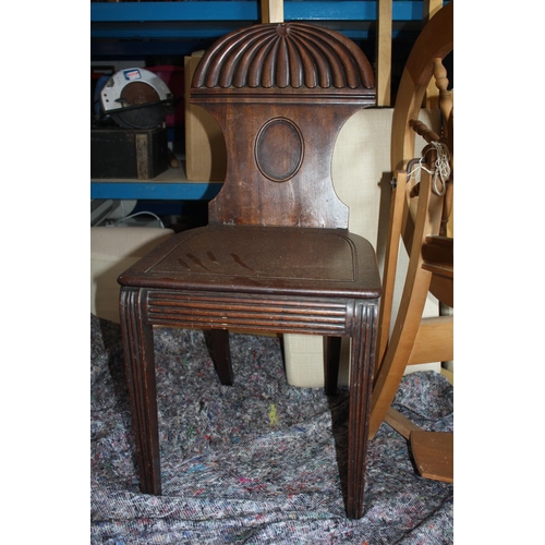 1740 - Victorian mahogany hall chair