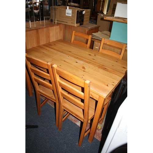 1808 - Rectangular pine table 46 1/2