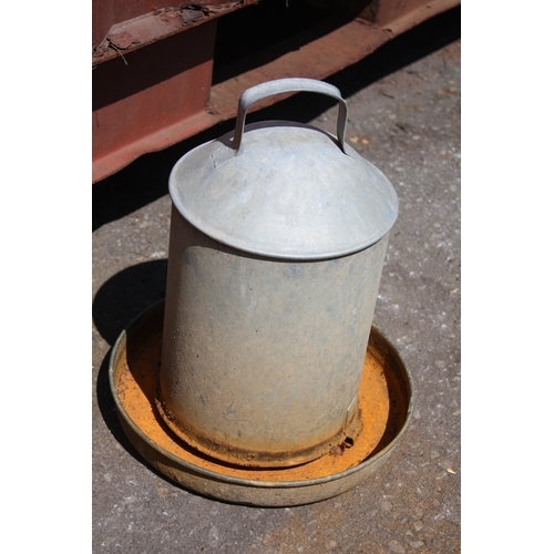 1F - Galvanised chicken feeder 16