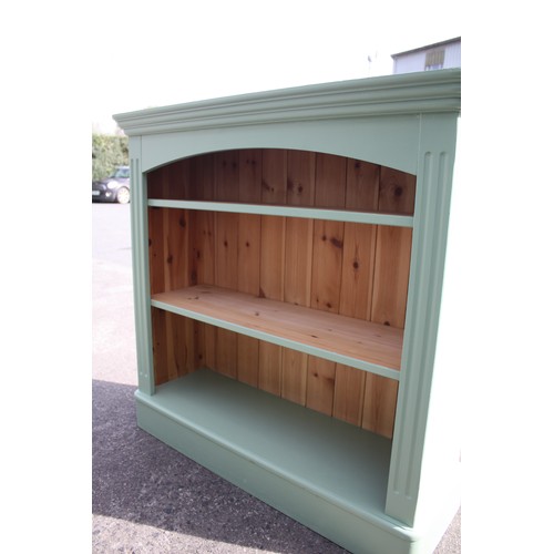 1737 - Green painted pine bookcase 35 1/2