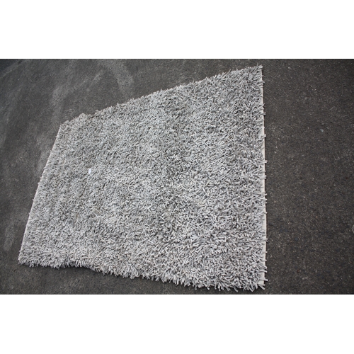 1814 - Leather shaggy rug 47