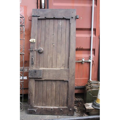 67 - Heavy duty wooden door & frame 80