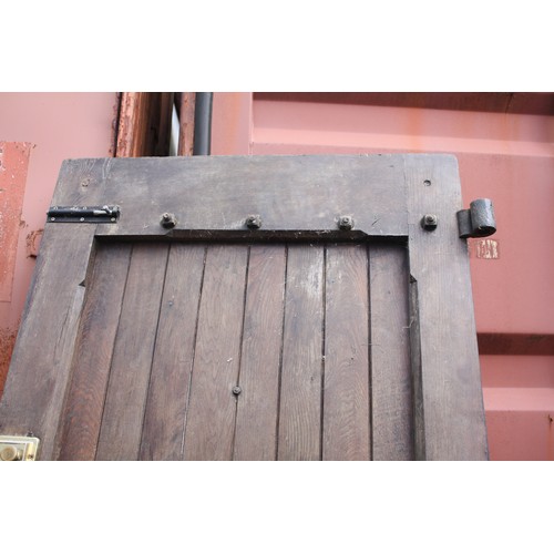 67 - Heavy duty wooden door & frame 80