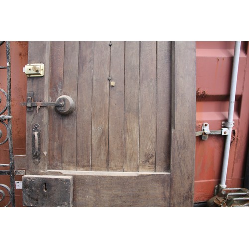 67 - Heavy duty wooden door & frame 80