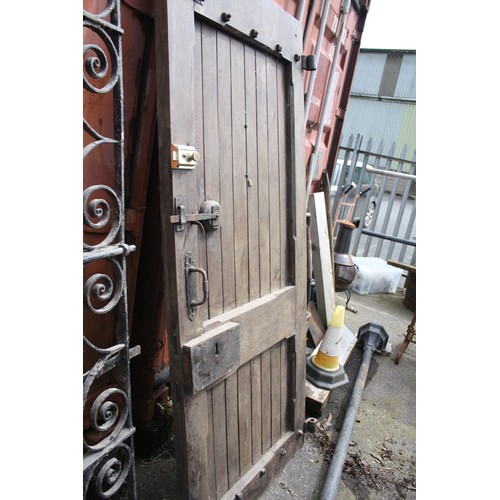 67 - Heavy duty wooden door & frame 80