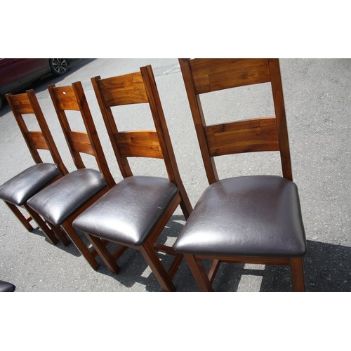 1812 - Set 8 oak framed upholstered dining chairs