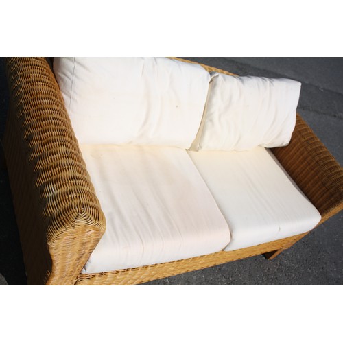 1811 - Wicker 2 seater conservatory couch 59