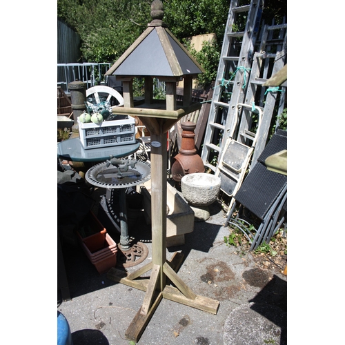 129A - Identical Hutton slate & wood bird table