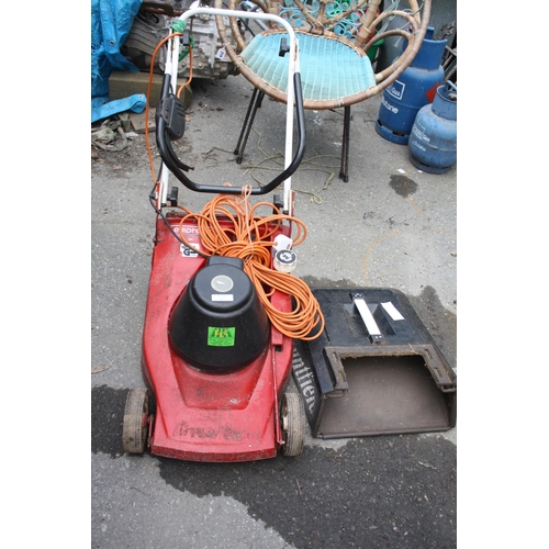 224 - Mountfield electric mower with rear roller