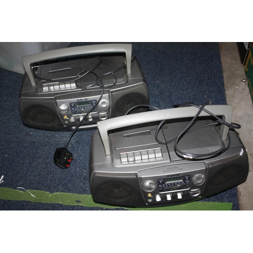 589 - Pair Sony CD radio cassette players