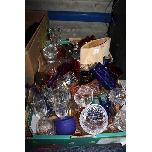 597 - Box china, bottles etc