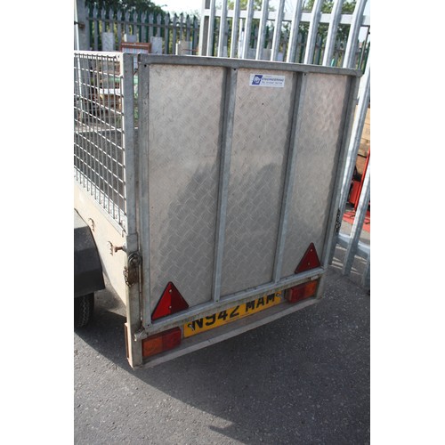 50A - High sided car trailer in good order throughout 5' l. x 38