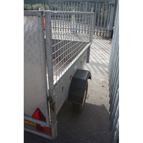 50A - High sided car trailer in good order throughout 5' l. x 38