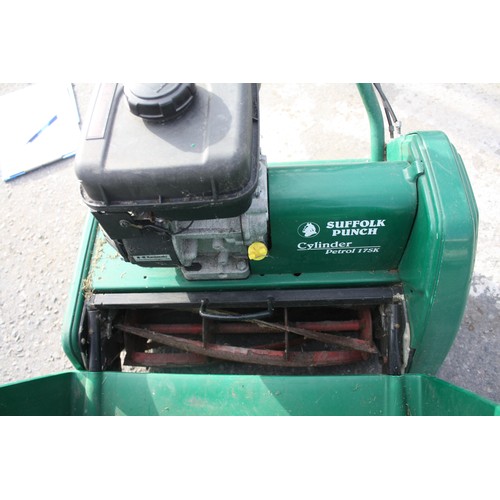 50B - Kawasaki Suffolk Punch petrol mower with rear roller in excellent order