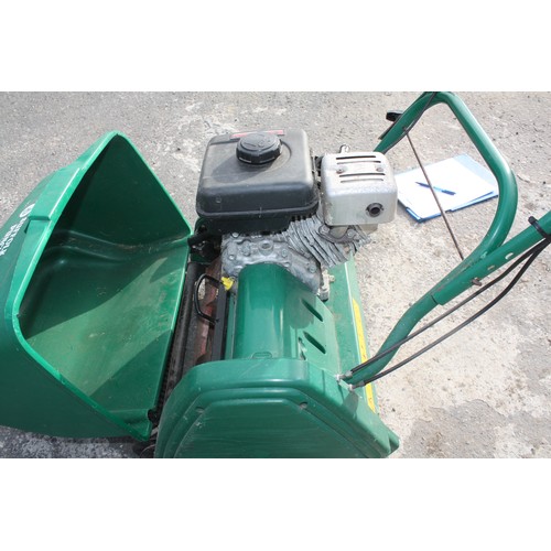 50B - Kawasaki Suffolk Punch petrol mower with rear roller in excellent order