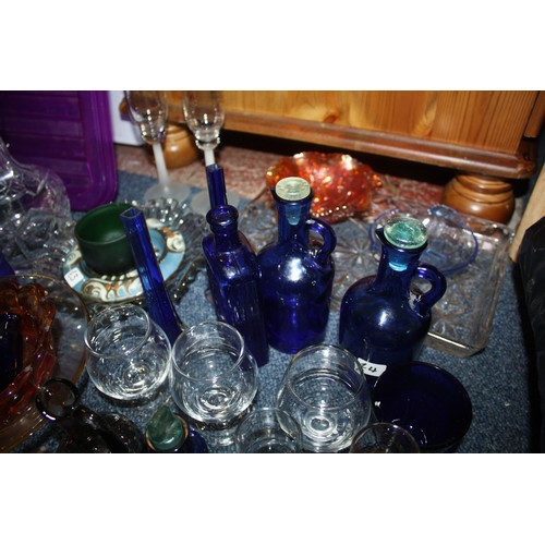 597 - Box china, bottles etc