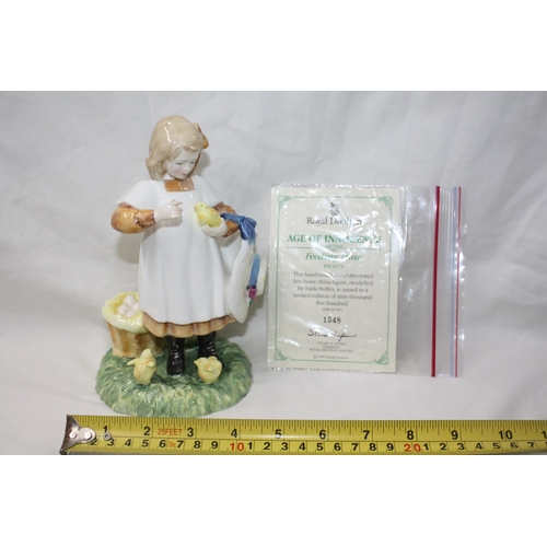 542 - Royal Doulton Age of Innocence Series Feeding Time with certificate 8