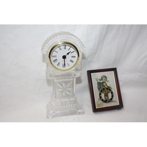 557 - Glass miniature longcase clock 8