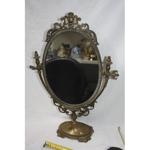 568 - Brass swing mirror 20