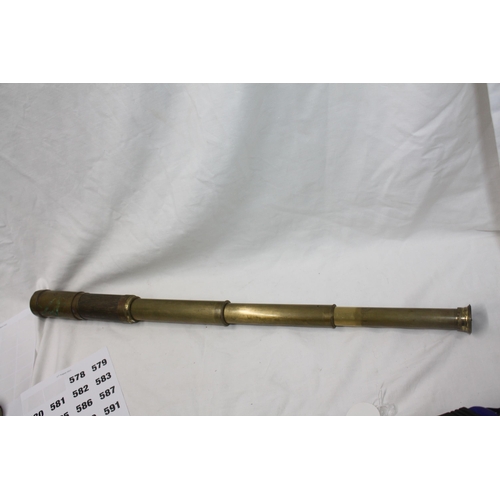 578 - Brass sectional telescope 8